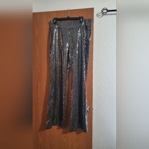 Silver Sequin Pants